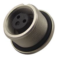 09 0404 80 02 - Circular Connector, 712 Series, Panel Mount Receptacle, 2 Contacts, Solder Socket - BINDER