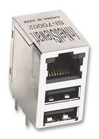 C893-1DX1-E5 - Modular Connector, RJ45 Jack with USB, 1 x 1 (Port), 8P8C, Cat5, Through Hole Mount - BEL MAGNETIC SOLUTIONS