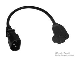 SPC19907 - POWER CORD, NEMA5-15R/IEC, 6FT, 10A, BLACK - MULTICOMP