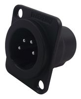 AC4MDZB - XLR Connector, 4 Contacts, Plug, Panel Mount, Silver Plated Contacts, Metal Body, AC - AMPHENOL SINE/TUCHEL