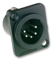 AC5MDZB - XLR Connector, 5 Contacts, Plug, Panel Mount, Silver Plated Contacts - AMPHENOL SINE/TUCHEL