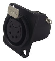 AC5FDZB - XLR Connector, 5 Contacts, Socket, Panel Mount, Silver Plated Contacts, Metal Body, AC - AMPHENOL SINE/TUCHEL