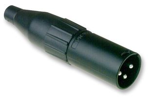 AC3MMB - XLR Connector, 3 Contacts, Plug, Cable Mount, Silver Plated Contacts - AMPHENOL SINE/TUCHEL