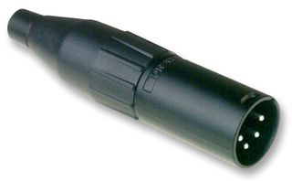 AC4MB - XLR Connector, 4 Contacts, Plug, Cable Mount, Silver Plated Contacts - AMPHENOL SINE/TUCHEL