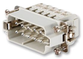1650610000 - Heavy Duty Connector, Insert, HA Series, Cable Mount, Plug, 10 Contacts, Pin, 2 Rows - WEIDMULLER
