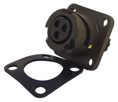 ABB00T 10SL3SSNSB10SLRPG - Circular Connector, ABB, Wall Mount Receptacle, 3 Contacts, Solder Socket, Bayonet, 10SL-3 - TT ELECTRONICS / AB CONNECTORS