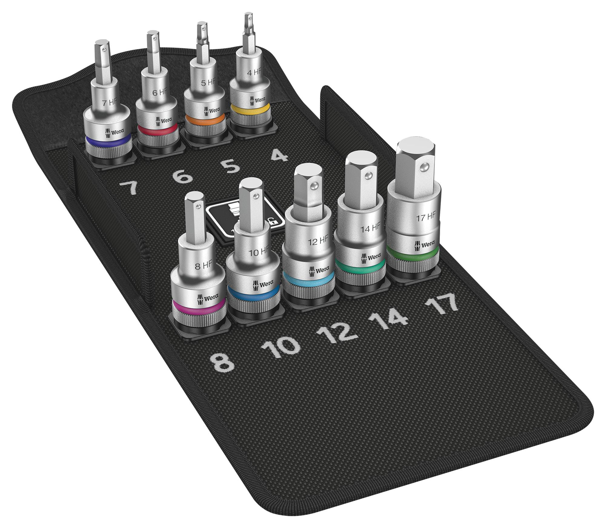 WERA Sets 05004201001 BIT SOCKET SET W/ 1/2" DRIVE, 9PC WERA 2766579 05004201001