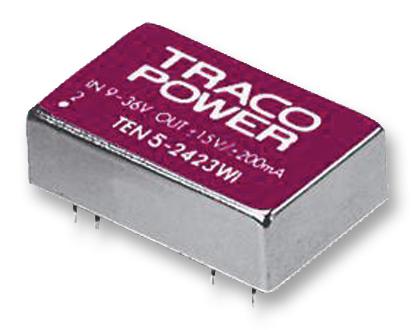 TEN 5-2422WI CONVERTER, DC/DC, 6W, +/-12V/0.3A TRACO POWER