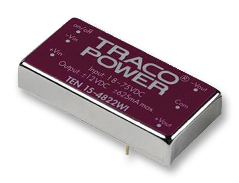 TEN 15-4811WI CONVERTER, DC/DC, 15W, 5.1V/3A TRACO POWER