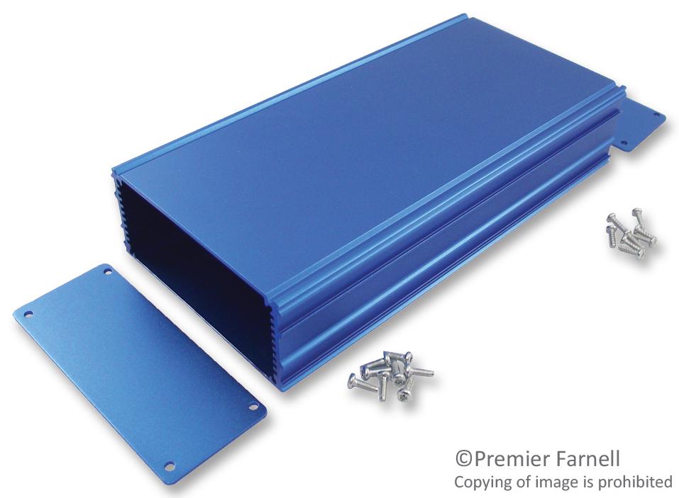 B4-220BL ENCLOSURE, INSTRUMENT, ALUMINIUM, BLUE BOX ENCLOSURES