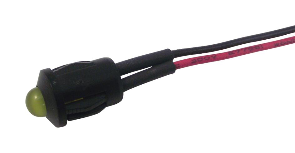 T000325 LED INDICATOR, PANEL MNT, 8MM, YELLOW CML INNOVATIVE TECHNOLOGIES