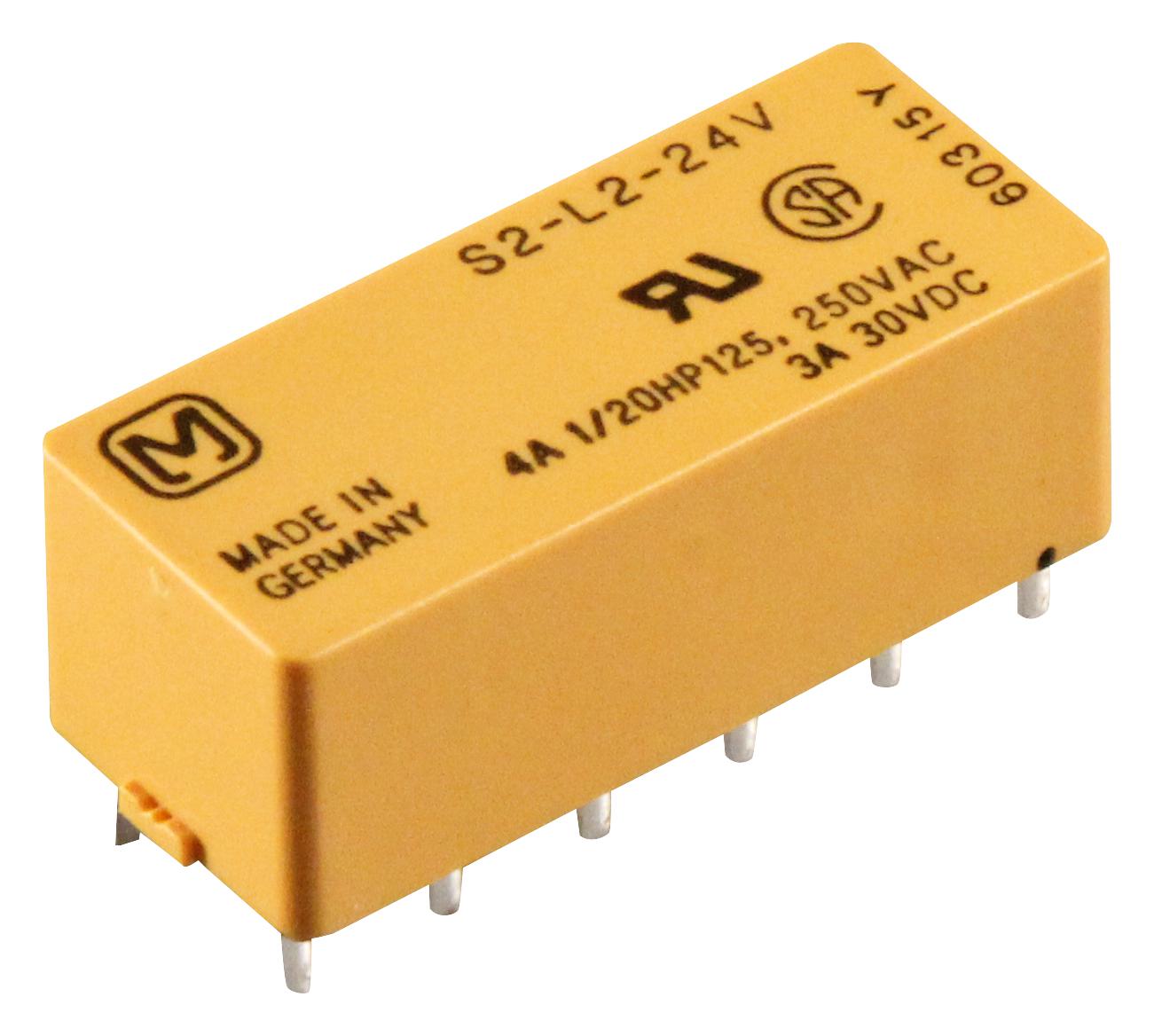 S2-L2-DC24V RELAY, 2NO, 2NC, 250VAC, 30VDC, 4A PANASONIC