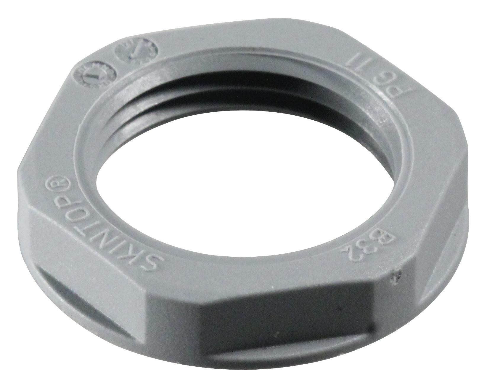 53019020 LOCKNUT, PA, PG11, GREY, SKINTOP LAPP KABEL