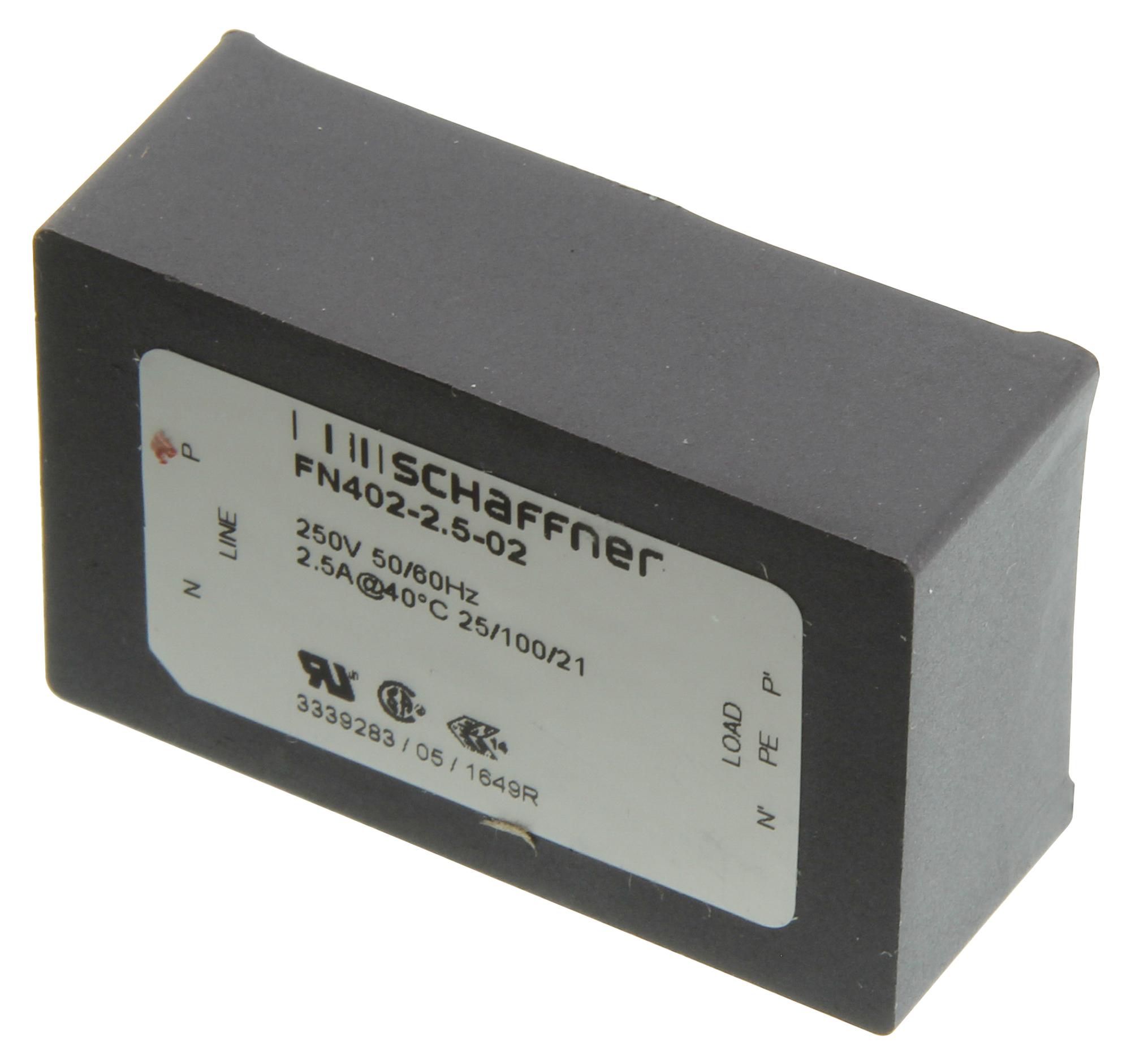 FN402-2.5-02 FILTER, 2.5A, PCB MOUNT SCHAFFNER