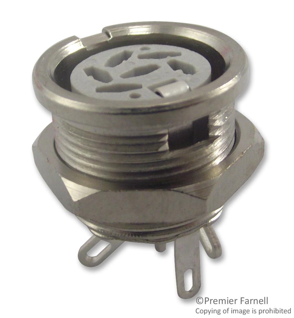 650-0600 SOCKET, DIN, SCREENED, 6POLE DELTRON COMPONENTS