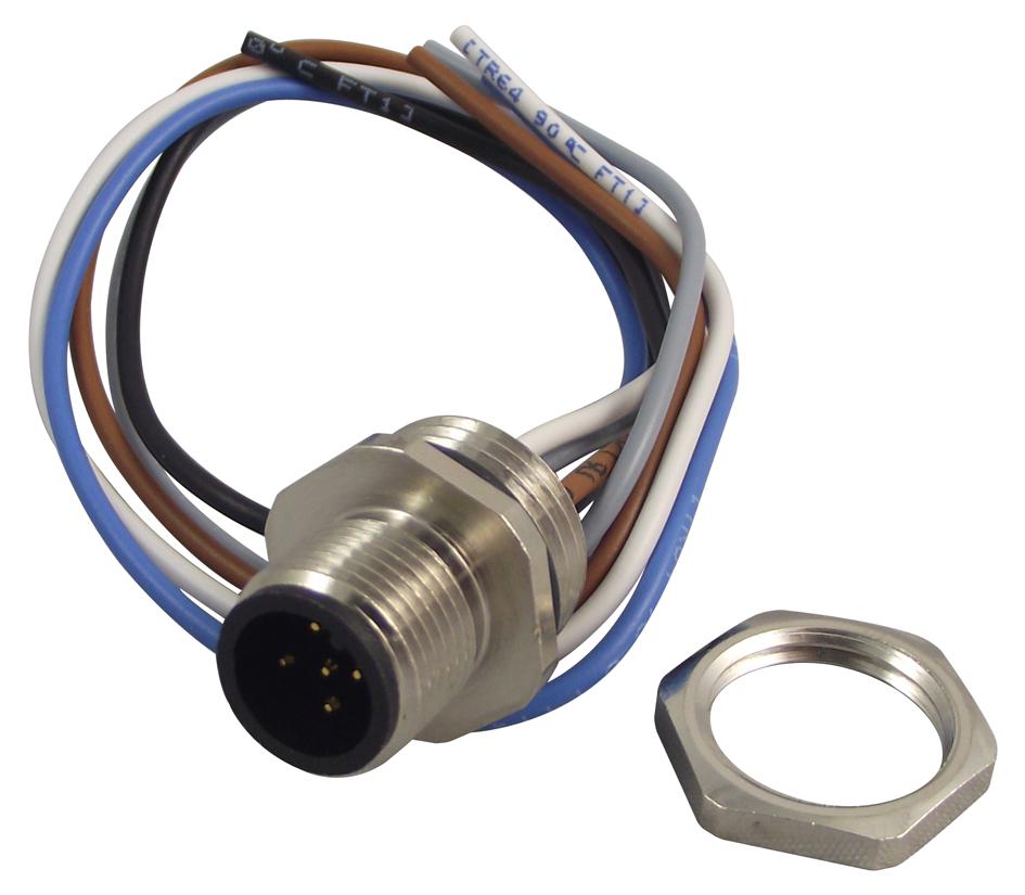 ELST 512 PG9 PLUG, PANEL, M12, 5WAY HIRSCHMANN