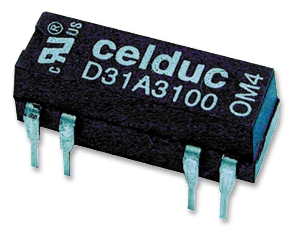 D31C2100 RELAY, REED, SPDT, 30VDC, 0.25A, THT CELDUC
