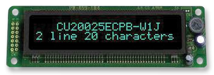 CU20025-UW1J VFD MODULE, 2X20, 5MM NORITAKE ITRON