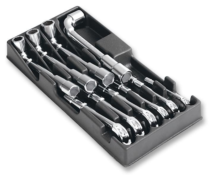 MOD.75-1 WRENCH SET, SOCKET, ANGLED, 10PC FACOM
