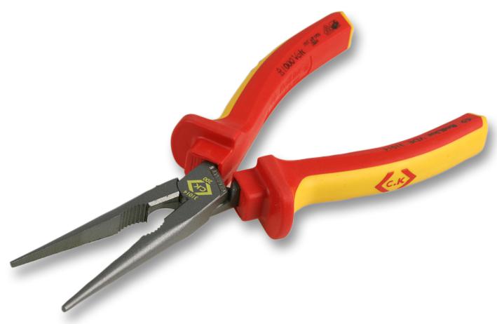 431014 PLIER, SNIPE NOSE, VDE, 200MM CK TOOLS