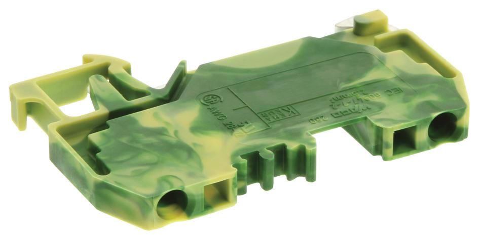 280-907 TERMINAL BLOCK, DIN RAIL, 2POS, 12AWG WAGO