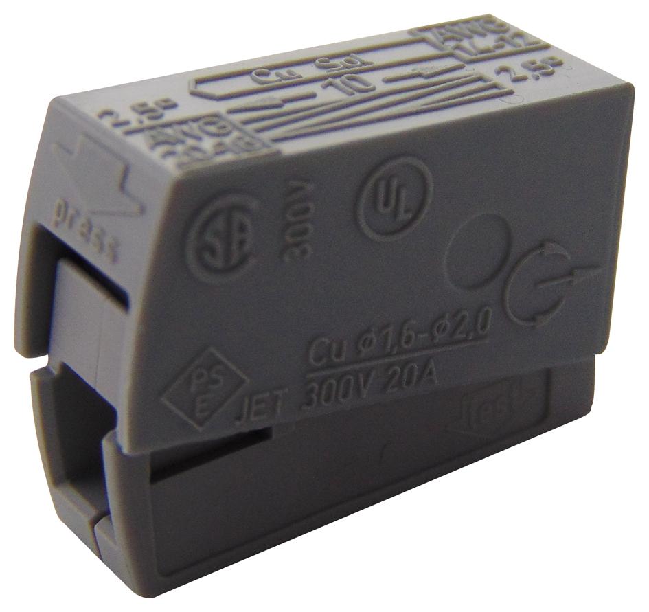 224-101 TERMINAL BLOCK, PLUGGABLE, 1POS, 16AWG WAGO