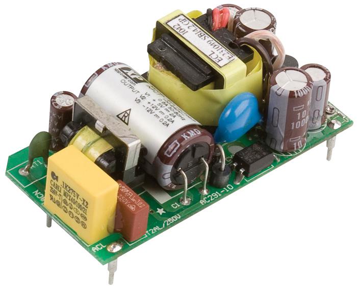 ECL30UD02-P AC/DC PSU, DUAL O/P, 30W, PCB MOUNT XP POWER