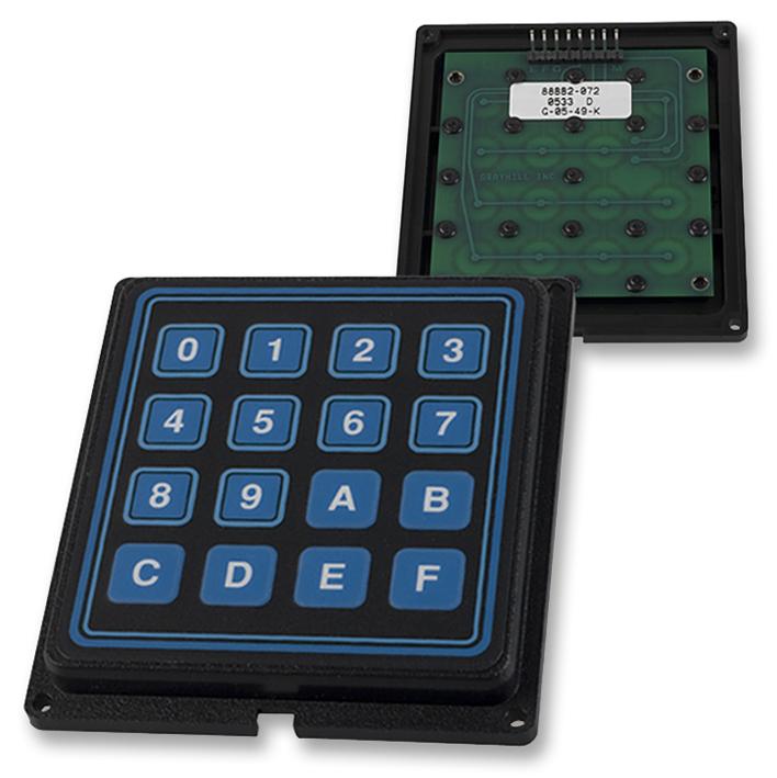 88BB2-072 KEYPAD, 16WAY, BLUE LEGEND GRAYHILL