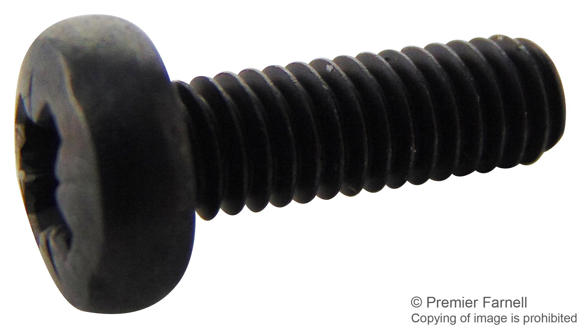 M412 PRSTMCB100- SCREW, POZI PAN, STEEL, BLK, M4X12,PK100 TR FASTENINGS