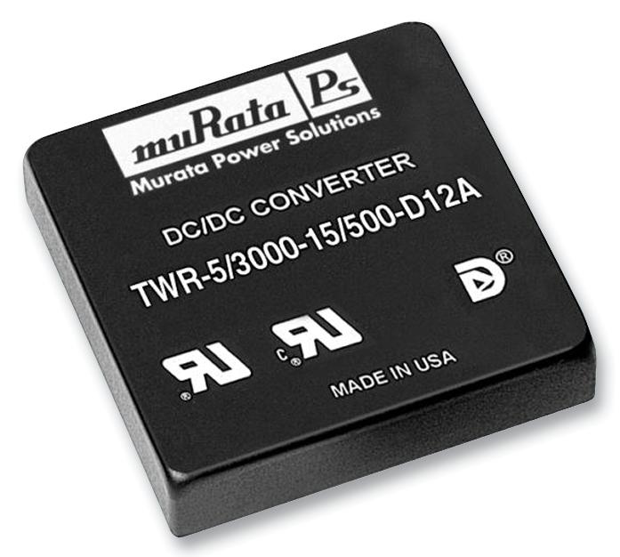 TWR-5/3000-15/500-D12A-C CONVERTER, DC/DC, 3 O/P +5, +/-15V MURATA POWER SOLUTIONS