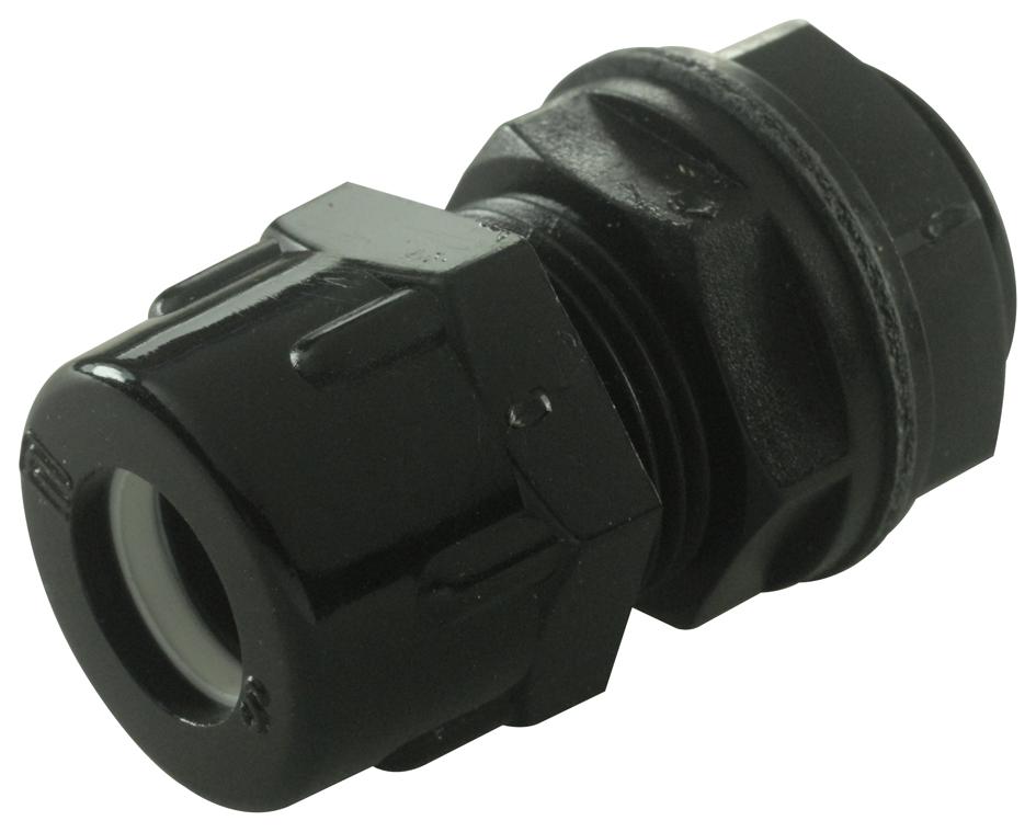 241/69/79B CABLE GLAND, PA, 7MM, M13, BLACK ABB - ADAPTAFLEX
