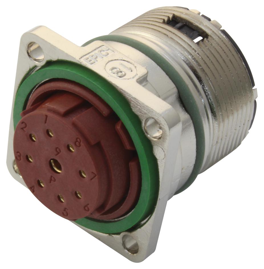 72004000 + 73002740 SOCKET, PANEL MOUNT, 8+1WAY EPIC