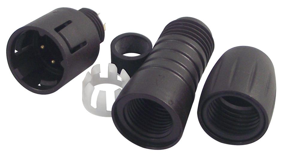 99-9209-00-04 CIRCULAR CONNECTOR, PLUG, 4 WAY, CABLE BINDER