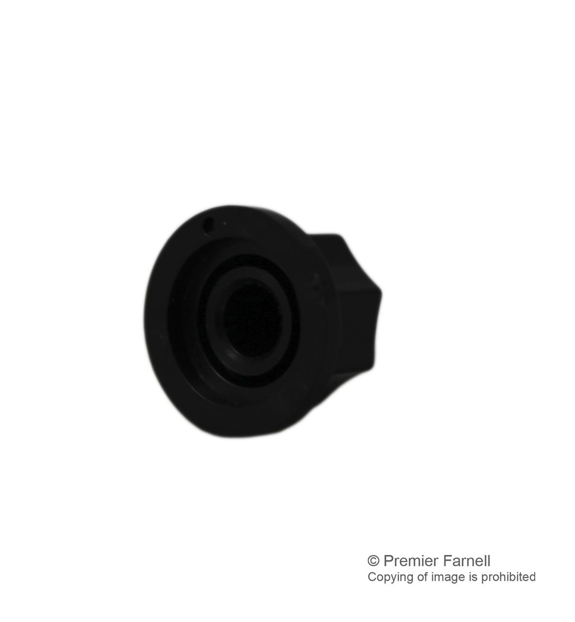 CF-W3-6-T18W7 KNOB, 19MM, BLACK, T18 SHAFT MULTICOMP