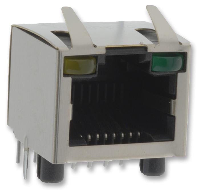 RJHSE-5384 JACK, RJ45, W/LED, SHIELD, 1PORT AMPHENOL ICC