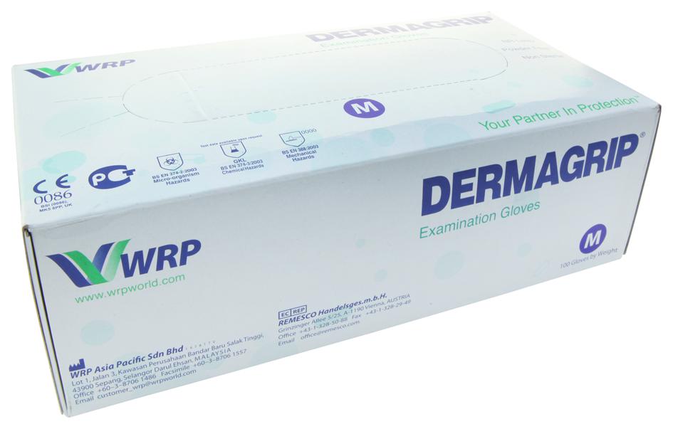 509-0016 LATEX GLOVE, MEDIUM, BX100, PK100 MULTICOMP