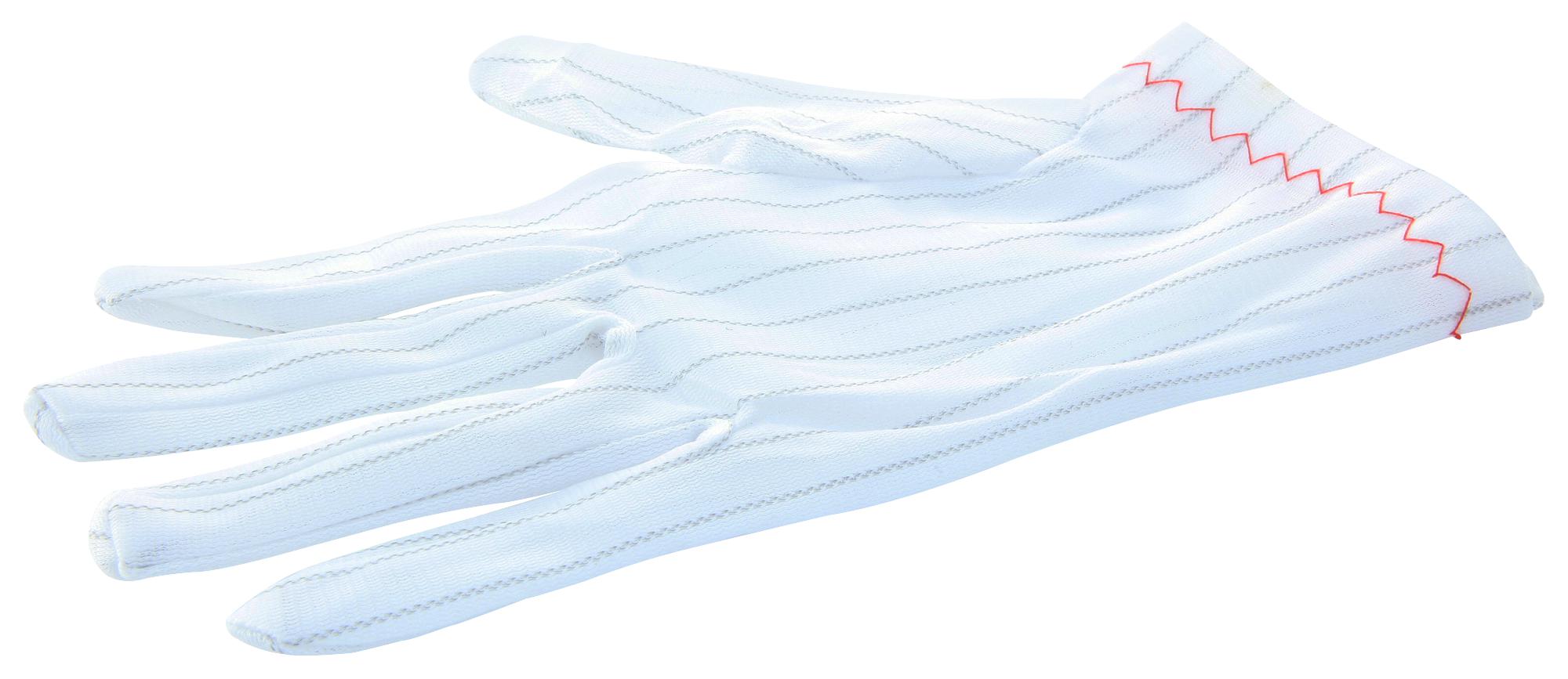 509-0007 ESD STRIPED GLOVE PU PALM, L, PK10 MULTICOMP