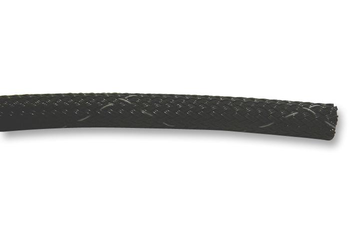 GRP12011/4 BK003 SLEEVING, BRAID, BLK, 19.05MM, 76.2M ALPHA WIRE