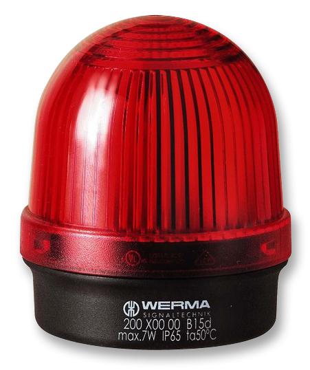 20010000 BEACON, BASE MOUNT, 12-240V, RED WERMA