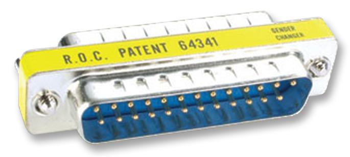 8104 GENDER CHANGER, D 2 PLUG, 25WAY VIDEK