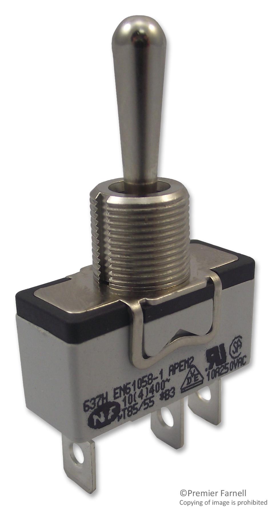 637H/2 SWITCH, SPDT, 10A, 250VAC APEM