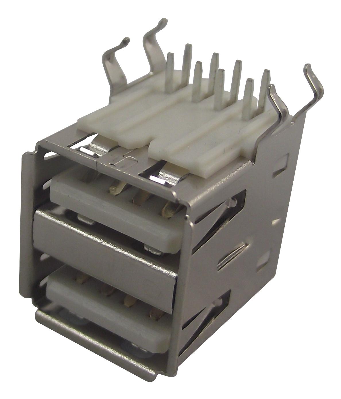 61400826021 USB STACKED, 2.0 TYPE A, 2PORT, VERTICAL WURTH ELEKTRONIK