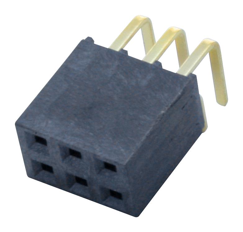 SSW-103-02-G-D-RA RECEPTACLE, 2.54MM, R/A DUAL, 6WAY SAMTEC