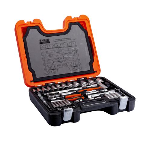 S910 SOCKET SET 91 PIECE 1/4 & 1/2 DRIVE BAHCO