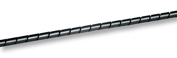 161-41204 SLEEVING, SPIRAL, PE, 9MM, BLK, 5M HELLERMANNTYTON