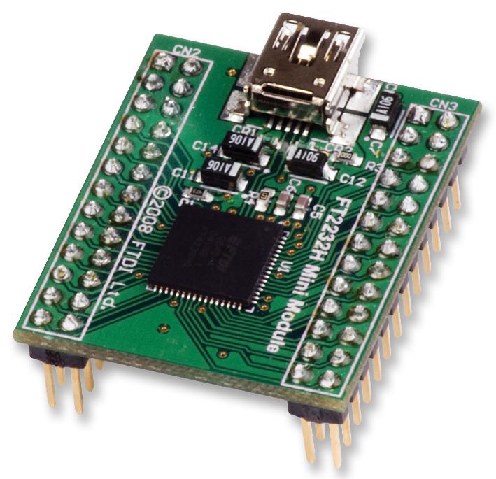 FT2232H MINI MODULE MOD, USB TO SERIAL / FIFO, FT2232H FTDI