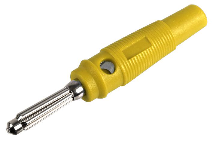 25.413.3 PLUG, 4MM, YELLOW MULTICOMP