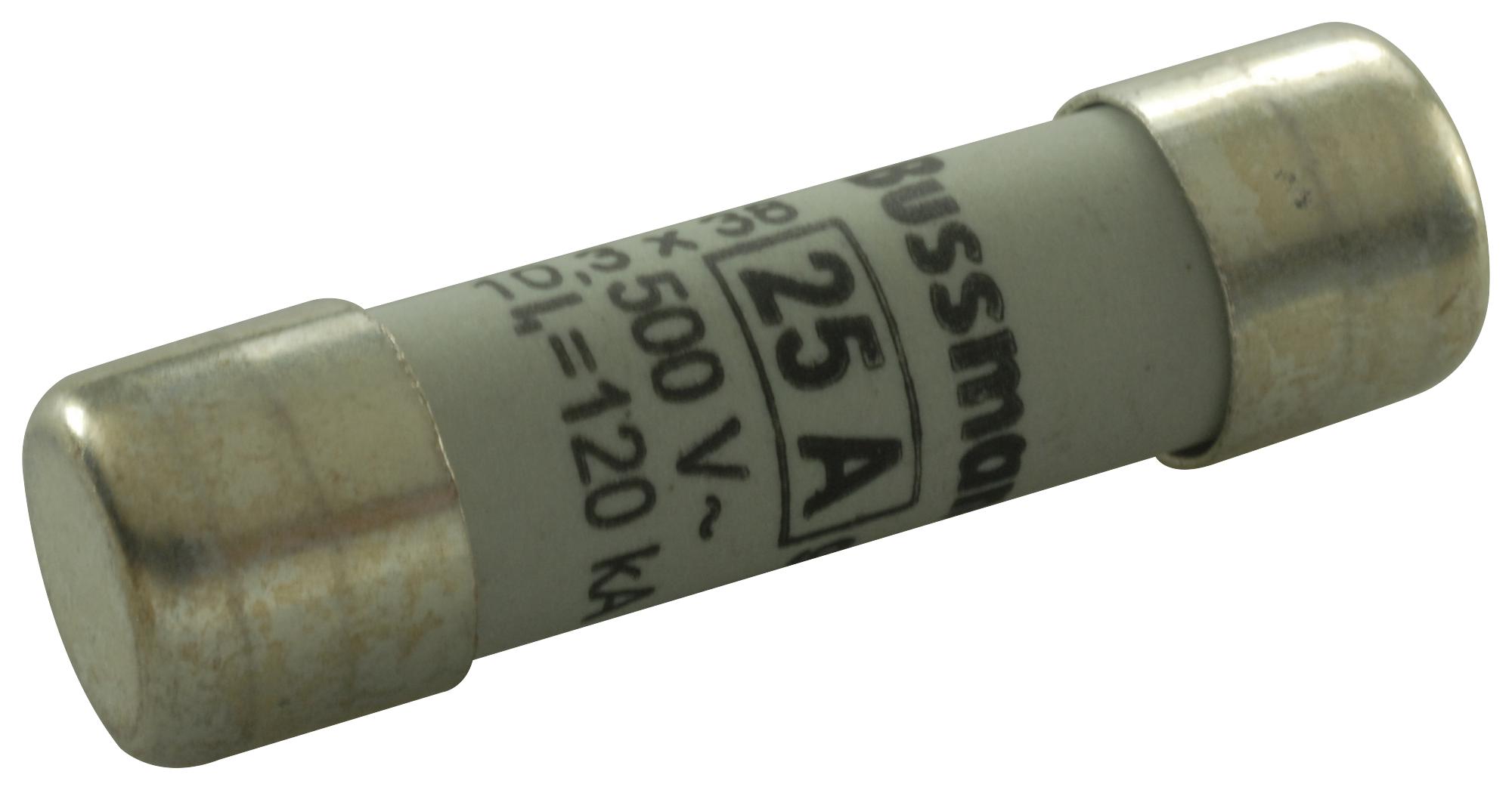 C10G25 FUSE, 25A, 10X38, 500V EATON BUSSMANN