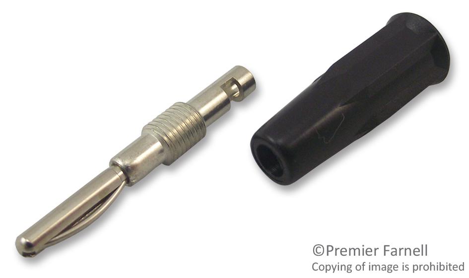 R921330 CONNECTOR, 2MM PLUG BLACK RADIALL
