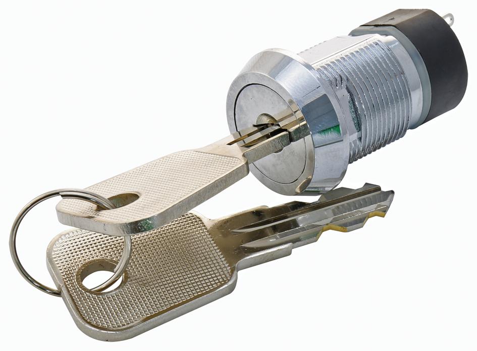 S286A-2 KEYSWITCH, DPST, 2POS, RDM, 2KEYPULL MULTICOMP PRO